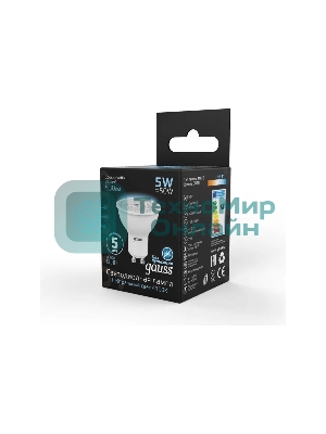 Лампа светодиодная Gauss 101506205LED MR16 GU10 5W 4100K