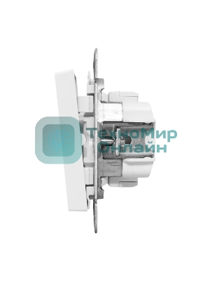 Механизм выключателя EKF UP1-SWW-11 одноклавишный, проходной, белый Эпика