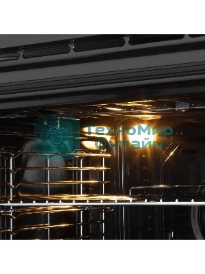 Шкаф духовой электрический Maunfeld AEOH60102B, 60л, дверца с 3 стеклами, черный