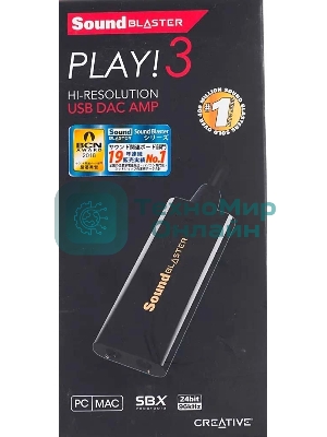 Звуковая карта Creative USB Sound Blaster Play! 3 2.0 Ret