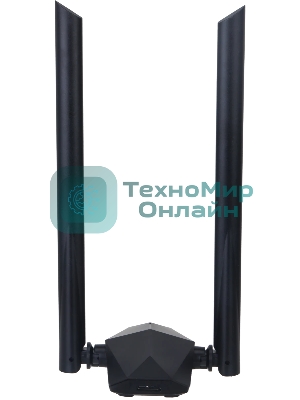 Сетевой адаптер Dahua DH-NC1800/Wi-Fi 802.11ax/2.4 ГГц до 574 Мбит.с + 5 ГГц до 1201 Мбит.с/2 антенны/USB 3.0/черный (DH-NC1800)