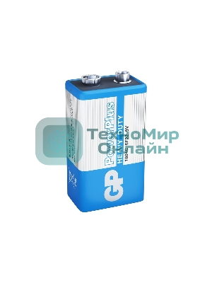 Солевая батарейка GP PowerPlus 9V Крона - 1 шт. в пленке
