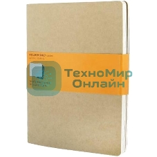 Блокнот Moleskine CAHIER JOURNAL QP421 XLarge 190х250мм обложка картон 120стр. линейка бежевый (3шт)
