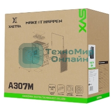 Компьютерный корпус XASTRA A307M 3BK Black mATX/Mesh/tempered glass/3x120мм PWM FC black fans/A307M-3FC12BK