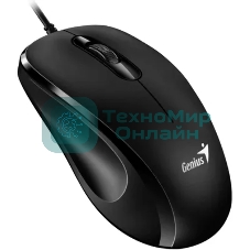 Мышь проводная Genius DX-101 черный, 1200 dpi, USB, кнопки - 3