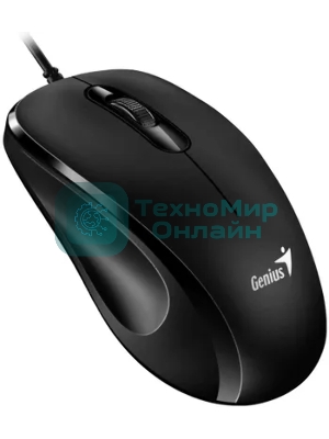 Мышь проводная Genius DX-101 черный, 1200 dpi, USB, кнопки - 3