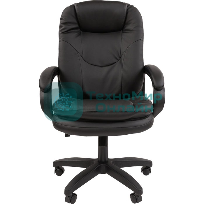 Кресло Chairman 668 LT NEW черный, экокожа, 120 кг