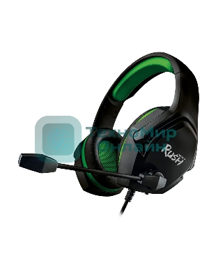 Гарнитура SmartBuy Rush Aspid чёрный-зеленый, проводная, 3.5 мм