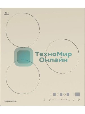 Индукционная варочная панель Maunfeld EVI.453-BG, конфорок: 3 шт., стеклокерамика, независимая, бежевый