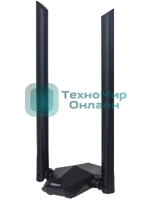 Сетевой адаптер Dahua DH-NC1800/Wi-Fi 802.11ax/2.4 ГГц до 574 Мбит.с + 5 ГГц до 1201 Мбит.с/2 антенны/USB 3.0/черный (DH-NC1800)