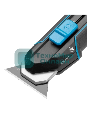 Нож-скребок выдвижной Gross 78890, 19 мм, сменное лезвие, SK2, 5 запас. лезвий, алюмин. корпус