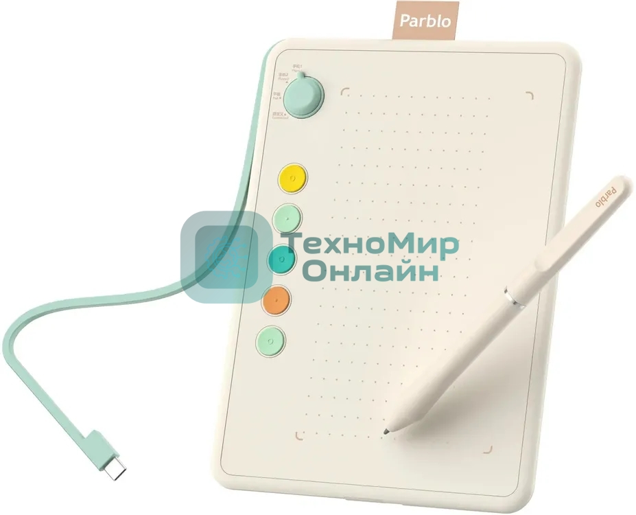 Графический планшет Parblo Ninos Q, 8192 уровней, USB Type-C