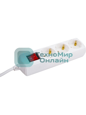 Удлинитель 3х3 м с заземл. 10А 250В У03В GENERICA 2P+PE 3х1 кв.мм IEK WYP10-10-03-03-ZK-G