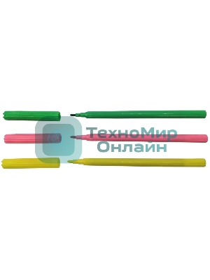 Фломастеры Silwerhof Eco 7.5мм 125мм, вентилируемый колпачок, 24 цвета, пакет с европодвесом