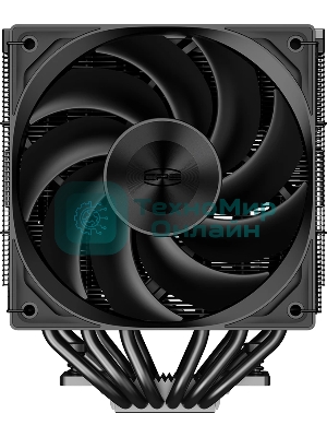Кулер для процессора PCCooler RZ620 BK (260W, 4-pin PWM, 157.5мм, Al/Cu, 6x6мм, 1x120мм, 86.73CFM, 32dBA, 2200RPM, S: 1851/1700/1200/115X, AM5/AM4, черный)