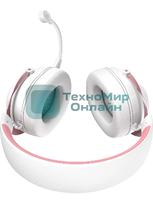 Гарнитура Defender Sabotauge белый/розовый, беспроводная + проводная, Bluetooth