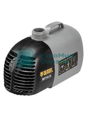 Насос фонтанный Denzel FNP110-34, 112 Вт, подъем 3,4 м, 3400 л/ч, колокольчик/каскад/гейзер