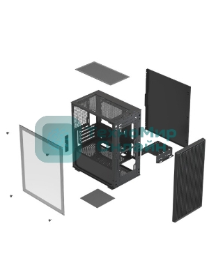 Компьютерный корпус XASTRA A307M 3BK Black mATX/Mesh/tempered glass/3x120мм PWM FC black fans/A307M-3FC12BK