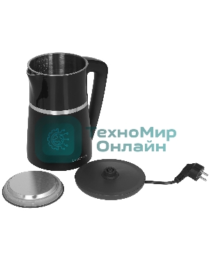 Чайник электрический Galaxy Line GL 0338 черный, пластик, 2200 Вт, 1.7 л