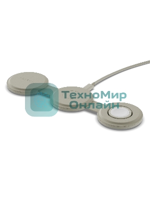 Переносное зарядное устройство Satechi Qi2 OntheGo 3-in-1 Wireless Charger, песочный