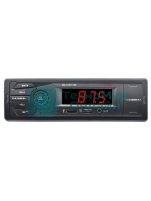 Автомагнитола Soundmax SM-CCR3179B, 1 DIN, Bluetooth, USB Type-A, AUX