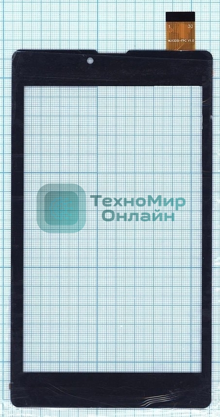 Сенсорное стекло (тачскрин) для Digma Plane 7535E WJ1339-FPC V1.0 черное