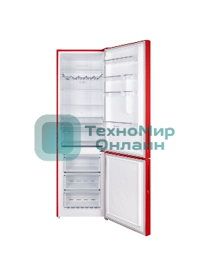 Холодильник Maunfeld MFF200NFR Inverter красный двухкамерный инвертор 271/106 л морозилка снизу, No Frost