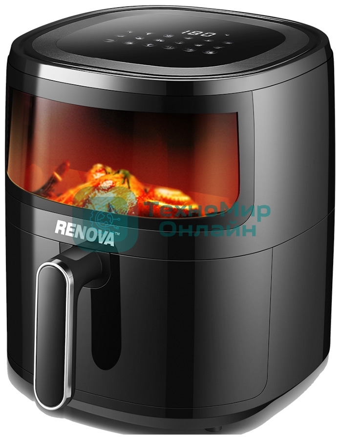 Аэрогриль Renova AF5-DTB1 черный, 1500 Вт, 5 л, сенсор, 12 программ