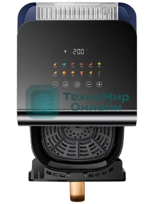 Аэрогриль Panasonic NF-CC600ATS черный, 1450 Вт, 6 л, сенсор, 11 программ