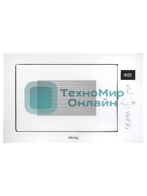 Встраиваемая микроволновая печь Korting KMI 825 TGW белый, 25 л, 900 Вт, переключатели - сенсор