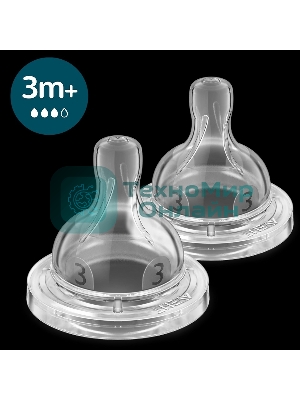 Соска для бутылочки Philips Anti-colic 3+ мес., 2 шт.