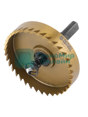 Коронка по металлу Denzel HSS, 63 мм, нитридтитановое покрытие