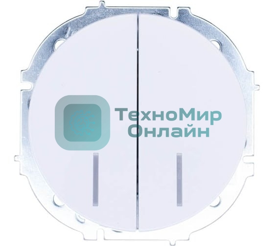 Выключатель 2-кл. СП OSEN 10А IP20 с подсветкой механизм бел. LEZARD 743-0288-112
