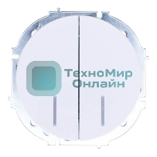 Выключатель 2-кл. СП OSEN 10А IP20 с подсветкой механизм бел. LEZARD 743-0288-112