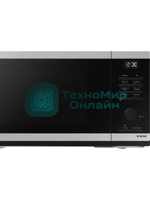 Микроволновая печь Samsung MS23DG4504ATBW нержавеющая сталь/черный, 23 л, 800 Вт, переключатели - сенсор, поворотный механизм