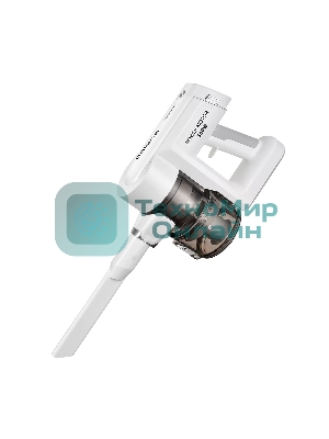 Пылесос вертикальный Polaris PVCS-5000 белый, питание от аккумулятора, 100 Вт, уборка сухая, пылесборник 0.5 л, время работы от АКБ max 40 мин