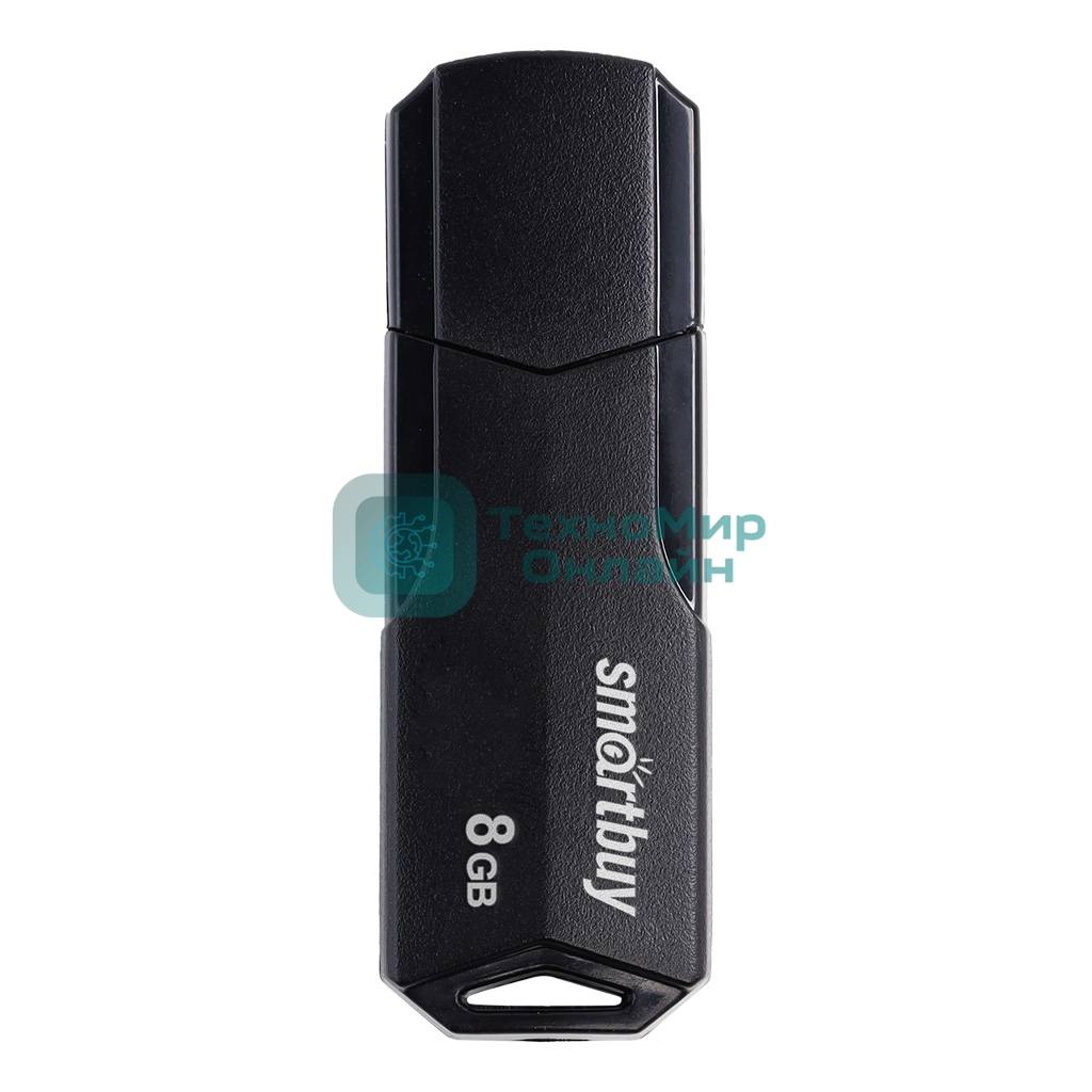 Флешка USB Smartbuy CLUE Black (SB8GbCLU-K), 8Gb, USB 2.0, R/W 20/10, черный