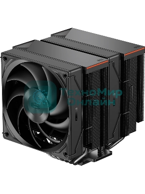 Кулер для процессора PCCooler RZ620 BK (260W, 4-pin PWM, 157.5мм, Al/Cu, 6x6мм, 1x120мм, 86.73CFM, 32dBA, 2200RPM, S: 1851/1700/1200/115X, AM5/AM4, черный)