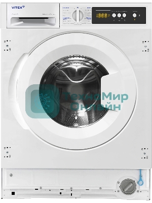 Встраиваемая стиральная машина Vitek VT-WMA701 класс:A+++ загрузка до 7кг отжим:1200об/мин белый