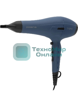 Фен Polaris PHD 2600ACi Salon Hair синий, 2600 Вт, ионизация