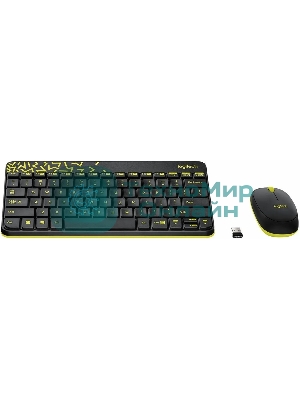 Комплект клавиатура + мышь Logitech Wireless Desktop MK240 Nano черный Retail Combo