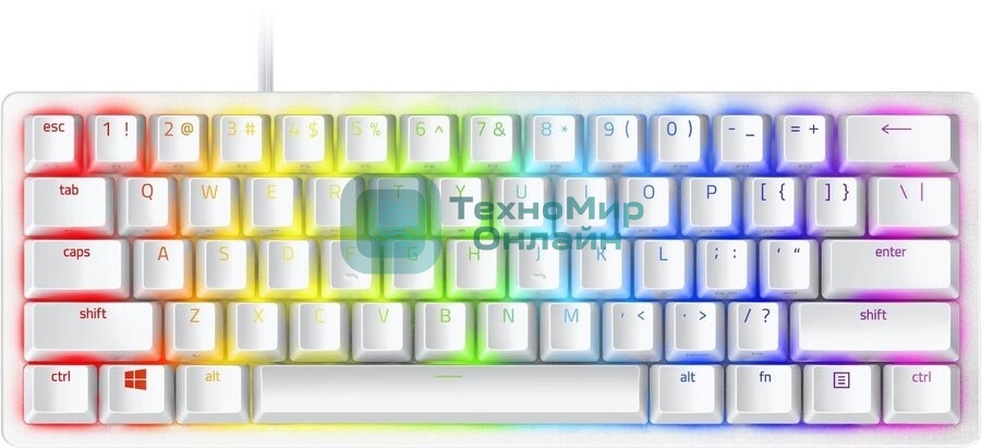 Клавиатура Razer Huntsman Mini проводная, USB, белый