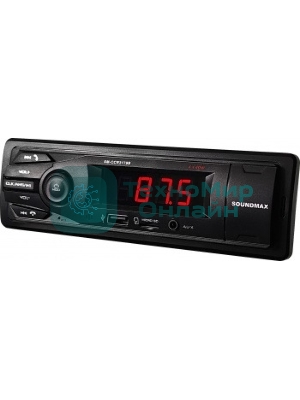 Автомагнитола Soundmax SM-CCR3179B, 1 DIN, Bluetooth, USB Type-A, AUX