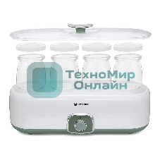 Йогуртница Kitfort KT-2006 20Вт 4б. 180 мл белый/зеленый