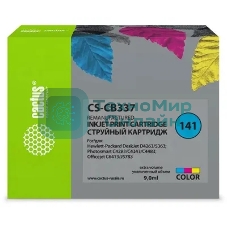 Картридж струйный Cactus CS-CB337 №141 трехцветный (9 мл.) для HP DJ D4263/D4363/D5360/DJ J5783/J6413