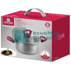 Кастрюля Rondell Heidi RDS-1114, 4.8л, с крышкой, 24см, сталь