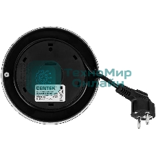 Чайник Centek CT-0019, 1100 Вт, стекло, черный и серебристый