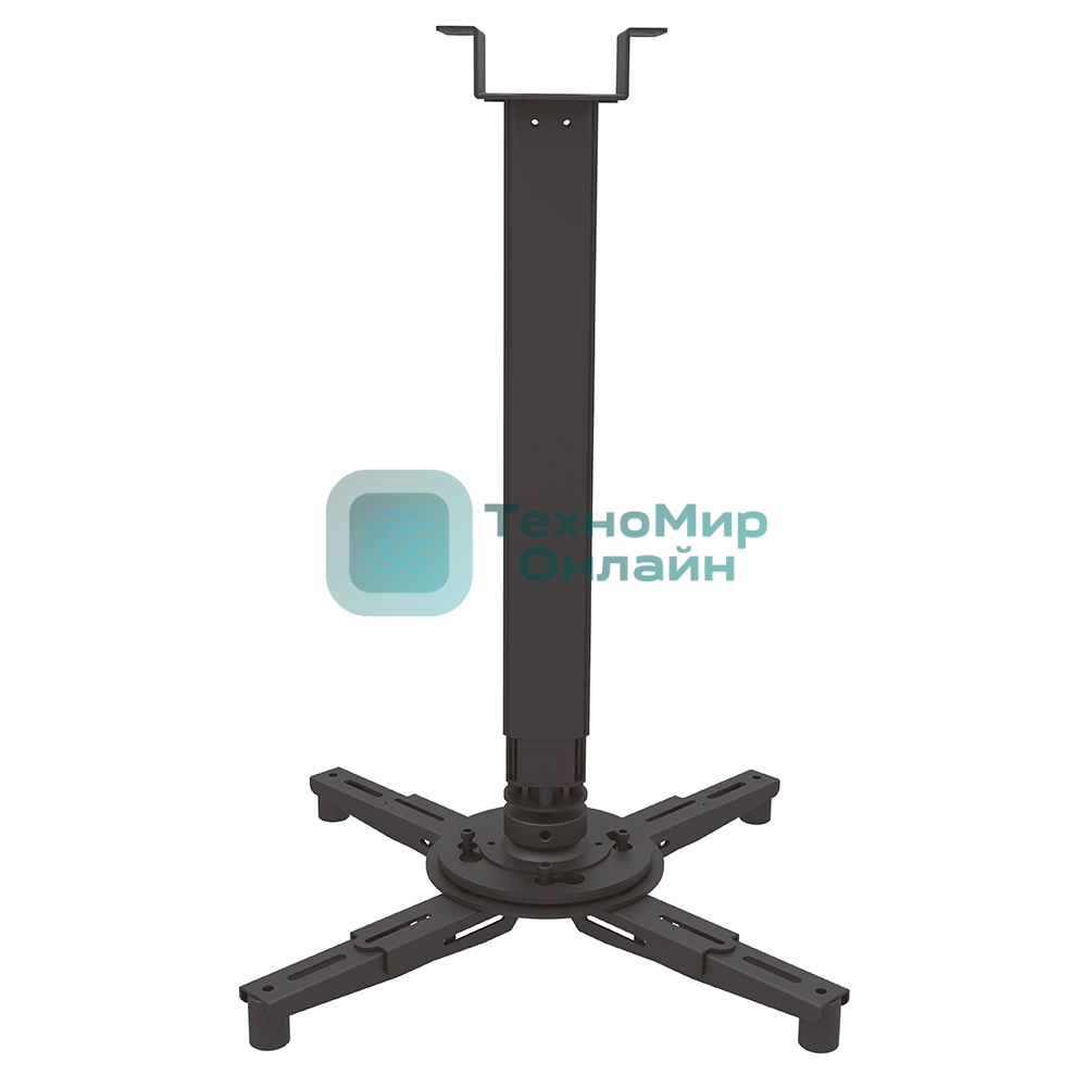 Потолочный комплект для проектора Wize Pro PRXL713A длина штанги 217,7-400,7 см, расстояние между крепежными отверстиями 404 мм,наклон +/-11°,вращение 360°, до 100 кг,черн