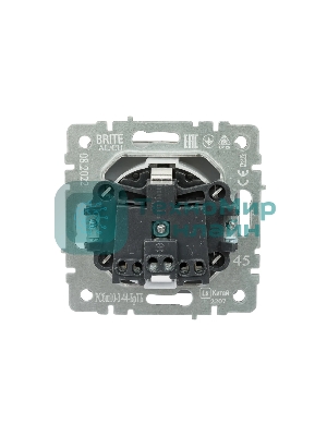 Розетка 1-местная IEK BRITE РСбш10-3-44-БрТБ с заземлением, с защитными шторками и крышкой, 16А, IP44, темная бронза