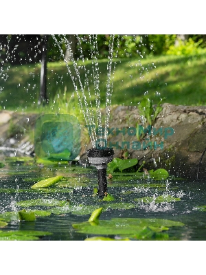 Насос фонтанный Denzel FNP110-34, 112 Вт, подъем 3,4 м, 3400 л/ч, колокольчик/каскад/гейзер